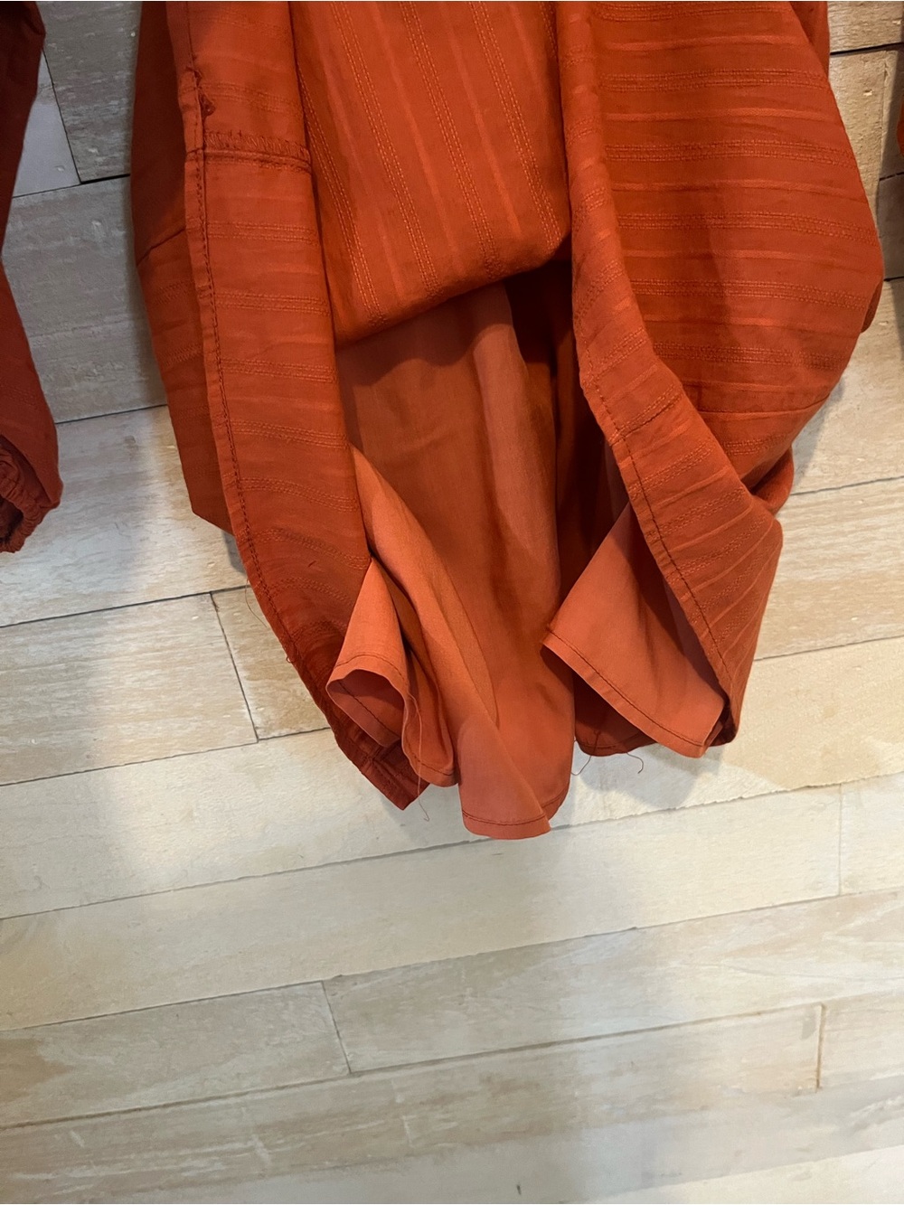 Mittoshop Mango Burnt Orange Button-Down Tie-Waist Dress - Picture 5 of 6